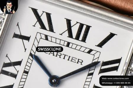 Cartier Tank Must Large 33.7×25.5mm Diamond K11F White Dial Brown Smooth Calf Quartz High Resolution View