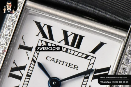 Cartier Tank Must Small 29.5×22mm Diamond K11F White Dial Black Smooth Quartz High Resolution View