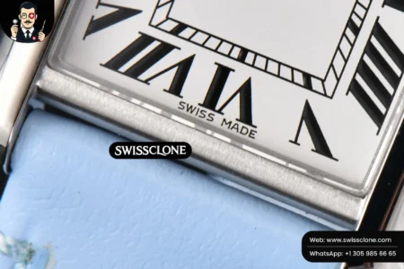 Cartier Tank Must Small 29.5×22mm K11F White Dial Blue Smooth Calf Quartz High Resolution View