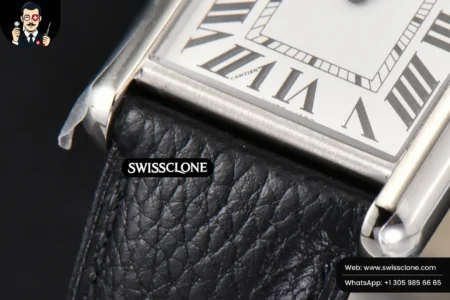 Cartier Tank Must Large 33.7×25.5mm K11F White Dial Black Litchi Grained Quartz High Resolution View
