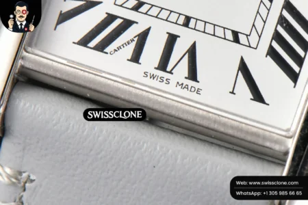 Cartier Tank Must Large 33.7×25.5mm K11F White Dial Gray Smooth Calf Quartz High Resolution View