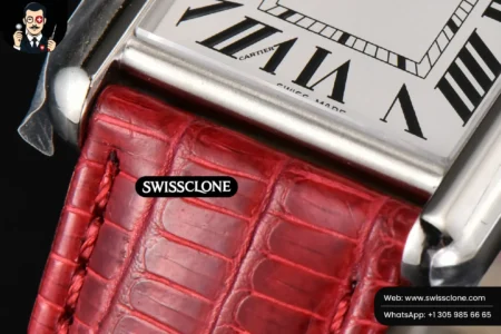 Cartier Tank Must Large 33.7×25.5mm K11F White Dial Red Croc Texture Quartz High Resolution View
