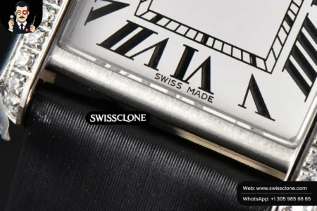 Cartier Tank Must Small 29.5×22mm Diamond K11F White Dial Black Smooth Quartz High Resolution View