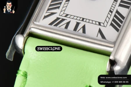 Cartier Tank Must Small 29.5×22mm K11F White Dial Green Smooth Calf Quartz High Resolution View
