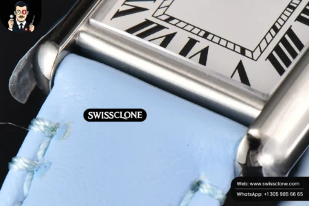 Cartier Tank Must Small 29.5×22mm K11F White Dial Blue Smooth Calf Quartz High Resolution View