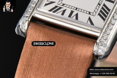 Cartier Tank Must Small 29.5×22mm Diamond K11F White Dial Brown Smooth Quartz High Resolution View