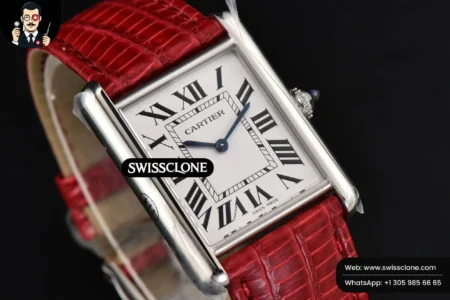 Cartier Tank Must Large 33.7×25.5mm K11F White Dial Red Croc Texture Quartz High Resolution View