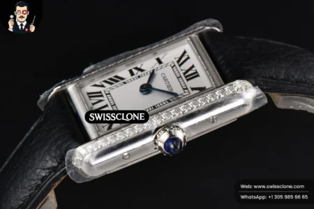 Cartier Tank Must Small 29.5×22mm Diamond K11F White Dial Litchi Grained Smooth Quartz High Resolution View