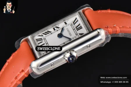Cartier Tank Must Small 29.5×22mm K11F White Dial Orange Smooth Quartz High Resolution View