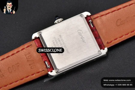 Cartier Tank Must Large 33.7×25.5mm K11F Red Dial Red Corc Texture Leather Quartz High Resolution View