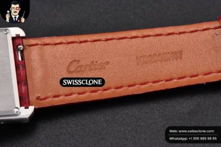 Cartier Tank Must Large 33.7×25.5mm K11F Red Dial Red Corc Texture Leather Quartz High Resolution View