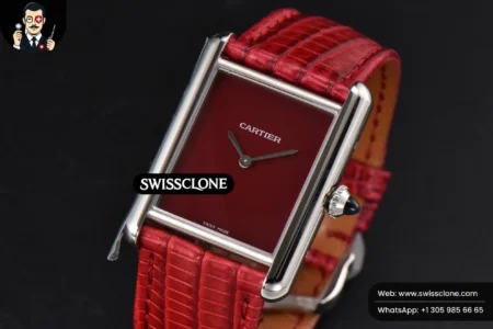 Cartier Tank Must Large 33.7×25.5mm K11F Red Dial Red Corc Texture Leather Quartz High Resolution View