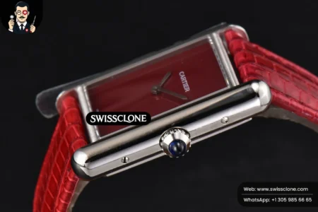 Cartier Tank Must Large 33.7×25.5mm K11F Red Dial Red Corc Texture Leather Quartz High Resolution View