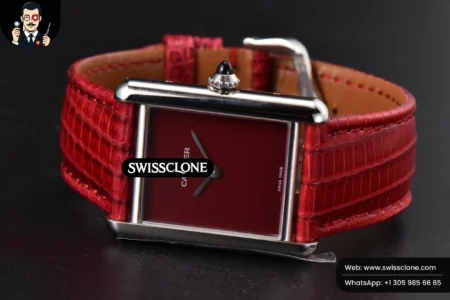 Cartier Tank Must Large 33.7×25.5mm K11F Red Dial Red Corc Texture Leather Quartz High Resolution View