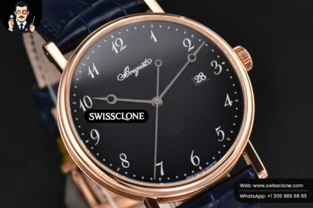 Rolex Breguet Classique 5177 40.5mm LTF Black Dial Digital Marker Blue Leather MY9015 High Resolution View