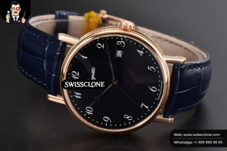 Rolex Breguet Classique 5177 40.5mm LTF Black Dial Digital Marker Blue Leather MY9015 High Resolution View