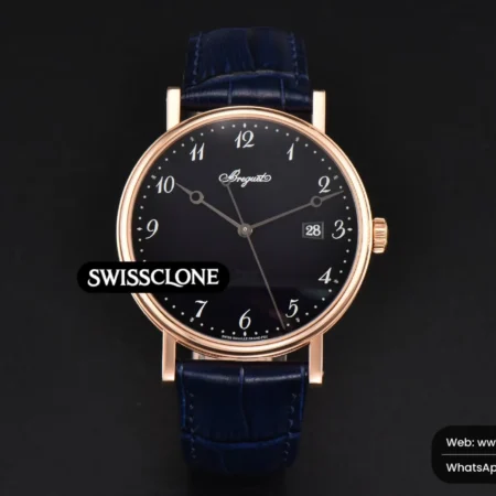 Rolex Breguet Classique 5177 40.5mm LTF Black Dial Digital Marker Blue Leather MY9015 High Resolution View