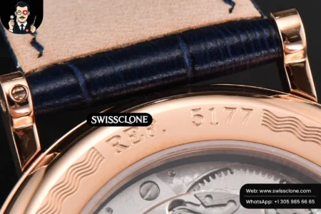 Rolex Breguet Classique 5177 40.5mm LTF Black Dial Digital Marker Blue Leather MY9015 High Resolution View