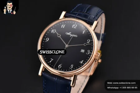 Rolex Breguet Classique 5177 40.5mm LTF Black Dial Digital Marker Blue Leather MY9015 High Resolution View
