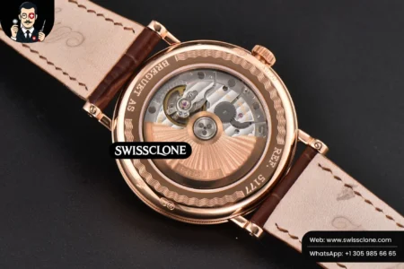 Rolex Breguet Classique 5177 38.5mm LTF White Dots Dial Roma Marker Brown Leather MY9015 High Resolution View