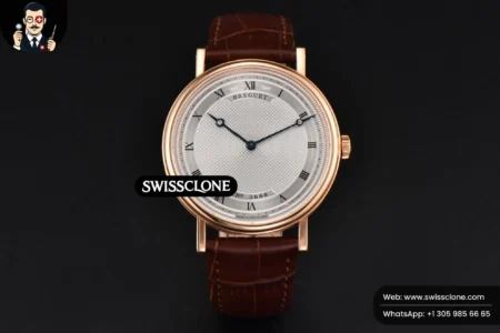 Rolex Breguet Classique 5177 38.5mm LTF White Dots Dial Roma Marker Brown Leather MY9015 High Resolution View
