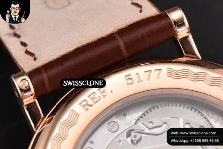 Rolex Breguet Classique 5177 38.5mm LTF White Dots Dial Roma Marker Brown Leather MY9015 High Resolution View