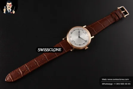 Rolex Breguet Classique 5177 38.5mm LTF White Dots Dial Roma Marker Brown Leather MY9015 High Resolution View