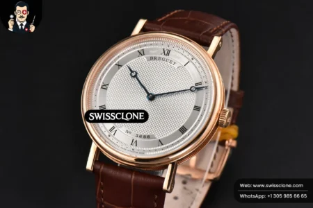 Rolex Breguet Classique 5177 38.5mm LTF White Dots Dial Roma Marker Brown Leather MY9015 High Resolution View