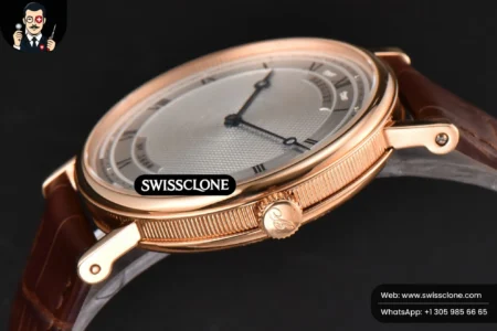 Rolex Breguet Classique 5177 38.5mm LTF White Dots Dial Roma Marker Brown Leather MY9015 High Resolution View
