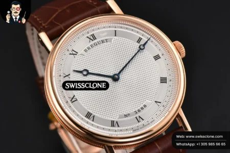 Rolex Breguet Classique 5177 38.5mm LTF White Dots Dial Roma Marker Brown Leather MY9015 High Resolution View