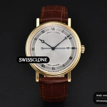Rolex Breguet Classique 5177 40.5mm LTF White Dots Dial Roma Marker Brown Leather MY9015 High Resolution View