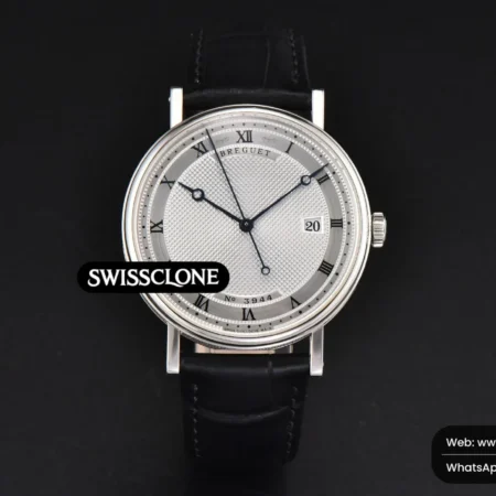 Rolex Breguet Classique 5177 40.5mm LTF White Dots Dial Roma Marker Black Leather MY9015 High Resolution View