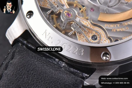 Rolex Glashütte Original PanoMatic Lunar TZF 40mm White Dial Black Leather (ZF Factory) High Resolution View
