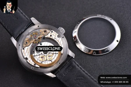 Rolex Glashütte Original PanoMatic Lunar TZF 40mm White Dial Black Leather (ZF Factory) High Resolution View
