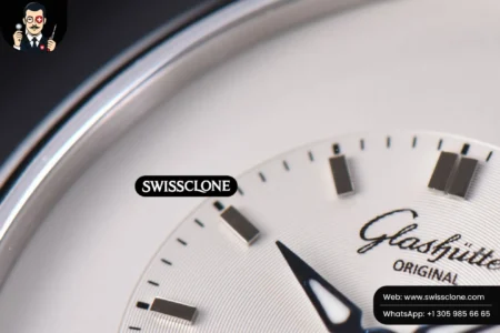 Rolex Glashütte Original PanoMatic Lunar TZF 40mm White Dial Black Leather (ZF Factory) High Resolution View