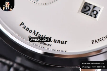 Rolex Glashütte Original PanoMatic Lunar TZF 40mm White Dial Black Leather (ZF Factory) High Resolution View