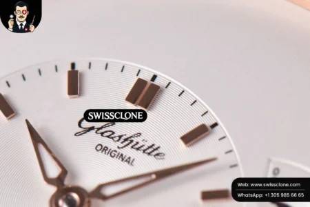 Rolex Glashütte Original PanoMatic Lunar TZF 40mm White Dial Black Leather (ZF Factory) High Resolution View