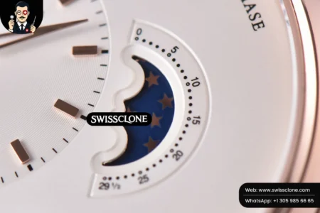 Rolex Glashütte Original PanoMatic Lunar TZF 40mm White Dial Black Leather (ZF Factory) High Resolution View