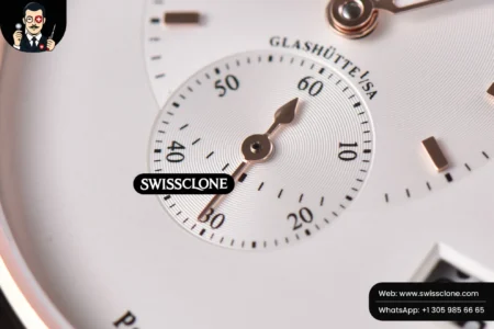 Rolex Glashütte Original PanoMatic Lunar TZF 40mm White Dial Black Leather (ZF Factory) High Resolution View