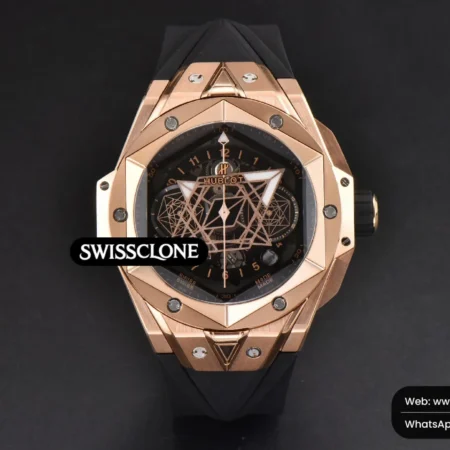 Hublot Big Bang Sang Bleu II Chrono 45mm BBF Black Skeleton Dial Black Rubber HUB1240 High Resolution View