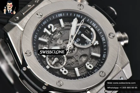 Hublot Big Bang Unico 45mm BBF Skeleton Dial Ceramic Bezel Black Rubber High Resolution View