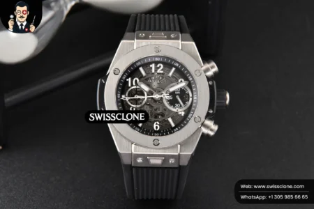 Hublot Big Bang Unico 45mm BBF Skeleton Dial Ceramic Bezel Black Rubber High Resolution View
