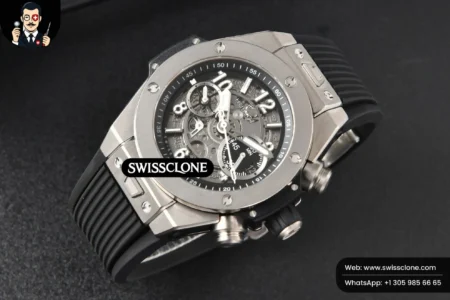 Hublot Big Bang Unico 45mm BBF Skeleton Dial Ceramic Bezel Black Rubber High Resolution View