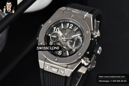 Hublot Big Bang Unico 45mm BBF Skeleton Dial Ceramic Bezel Black Rubber High Resolution View
