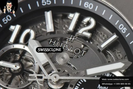 Hublot Big Bang Unico 45mm BBF Skeleton Dial Ceramic Bezel Black Rubber High Resolution View