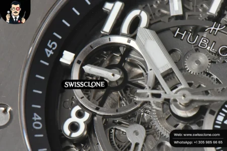 Hublot Big Bang Unico 45mm BBF Skeleton Dial Ceramic Bezel Black Rubber High Resolution View