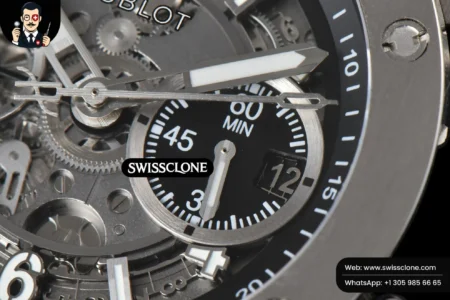 Hublot Big Bang Unico 45mm BBF Skeleton Dial Ceramic Bezel Black Rubber High Resolution View
