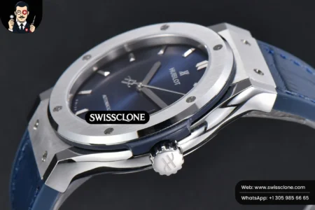 Hublot Classic Fusion 42mm JJ+F Blue Dial Blue Leather High Resolution View