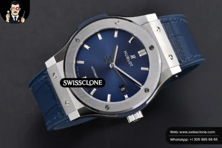 Hublot Classic Fusion 42mm JJ+F Blue Dial Blue Leather High Resolution View