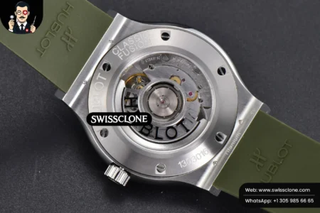 Hublot Classic Fusion 42mm JJ+F Green Dial Green Rubber High Resolution View